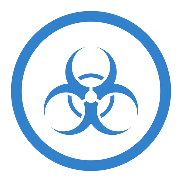 Biohazard Symbol Rounded Vector Icon — Stock Vector