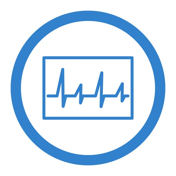 EKG v kroužku vektorové ikony — Stockový vektor