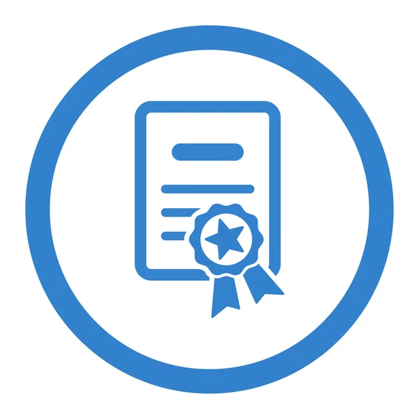 Diploma Certificado Circulado Vector Icon —  Vetores de Stock