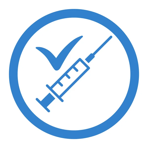 Icône vectorielle entourée de vaccins — Image vectorielle