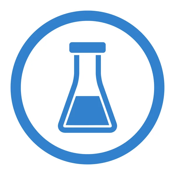 Icône vectorielle circulaire en fiole — Image vectorielle