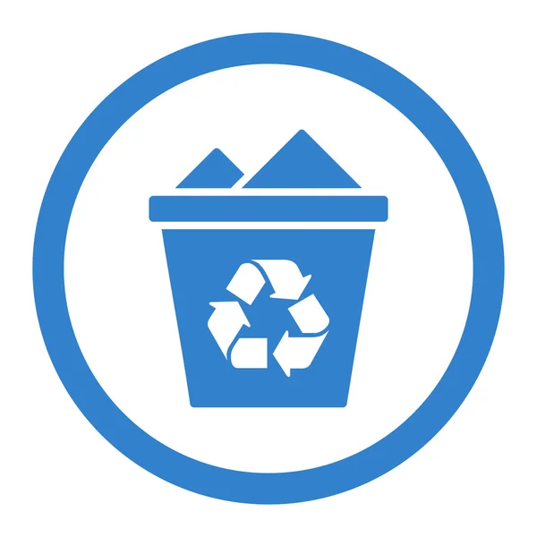 Full Trash Can Circled Vector Icon — 图库矢量图片