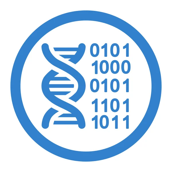 Código de genoma circulou ícone Vector —  Vetores de Stock