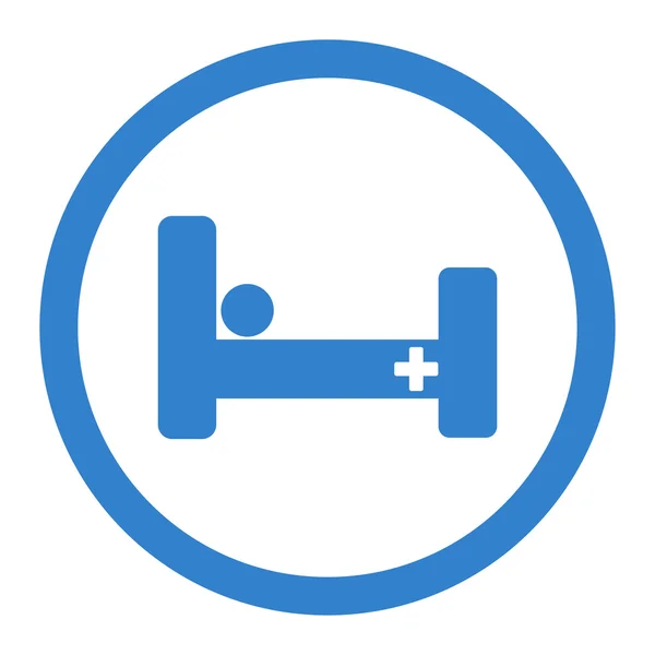 Лікарня ліжко круглий вектор іконка — стоковий вектор