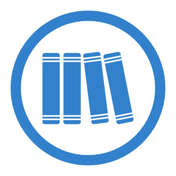 Livros da biblioteca Ícone vetorial circulado —  Vetores de Stock