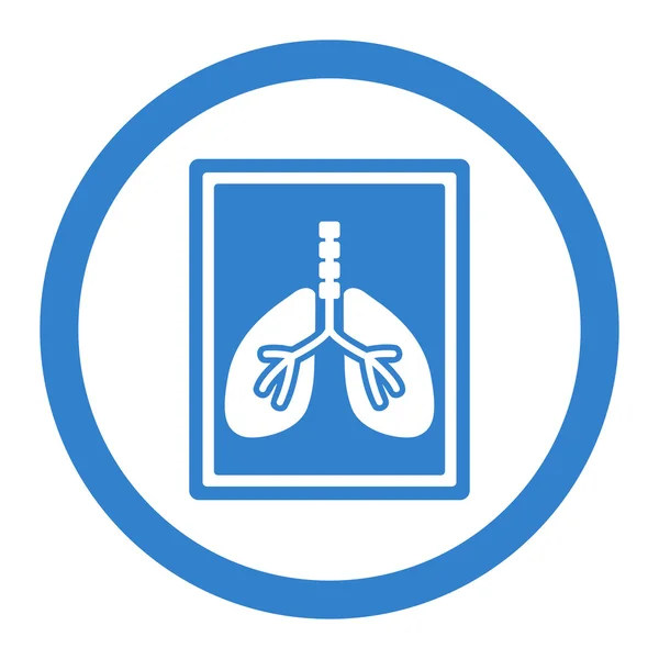 Lungs X-Ray foto redondeada Vector icono — Vector de stock