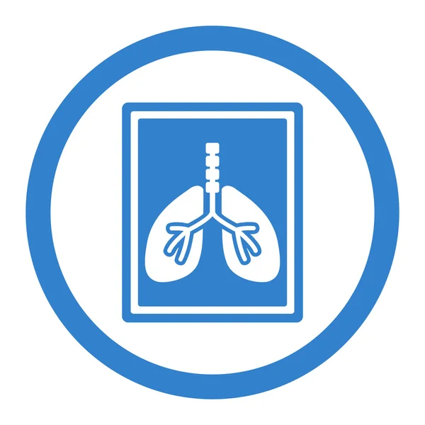 Longen X-Ray fotopictogram afgeronde Vector — Stockvector