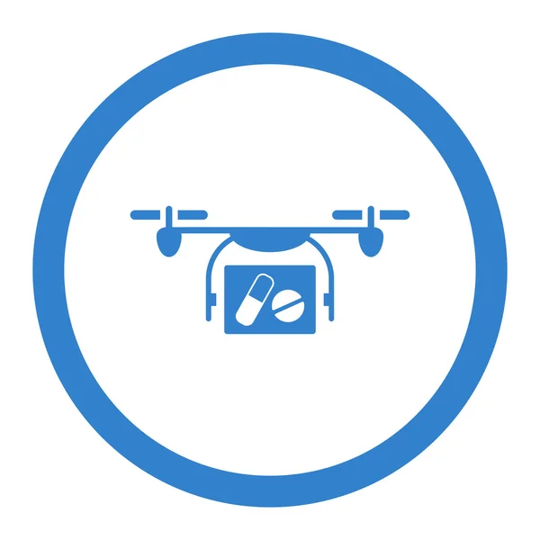 Medical Air Copter Circled Vector Icon — Stock vektor