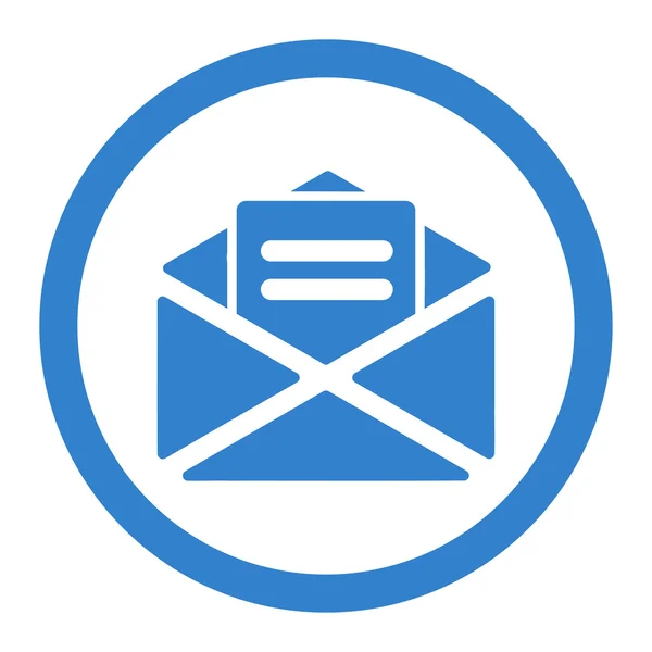 Abrir Mail Circulado Vector Ícone —  Vetores de Stock