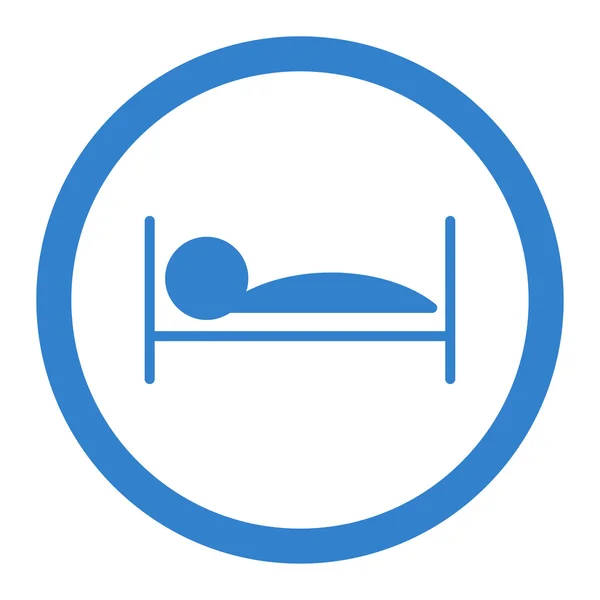 Hasta yatağı daire içinde vektör simgesi — Stok Vektör