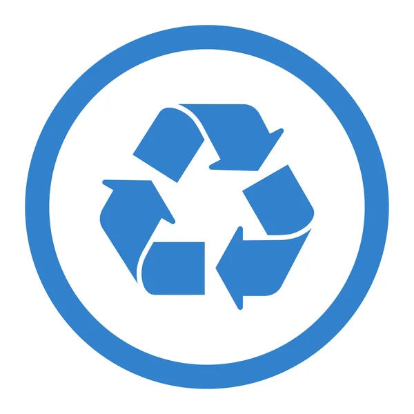Ícone de vetor circulado de reciclagem — Vetor de Stock