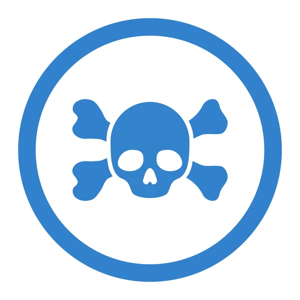 Dangerous And Bones Rounded Vector Icon — Stockový vektor