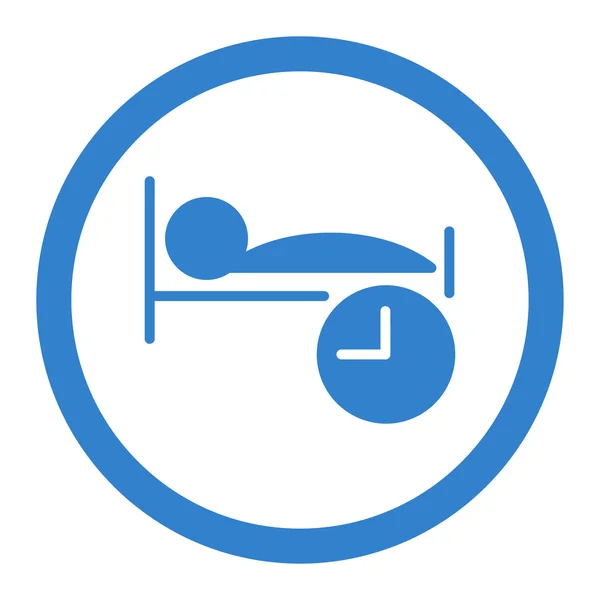 Uyku süresi vektör simgesi daire — Stok Vektör