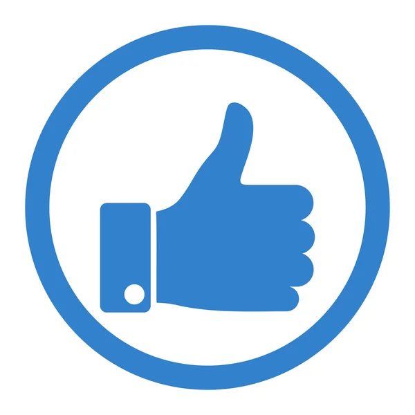 Thumb Up Circled Vector Icon — Stock Vector