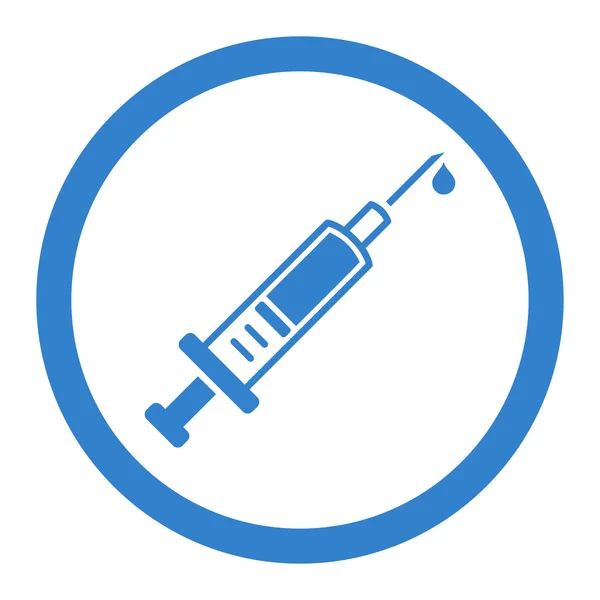 Impfung rundes Vektor-Symbol — Stockvektor