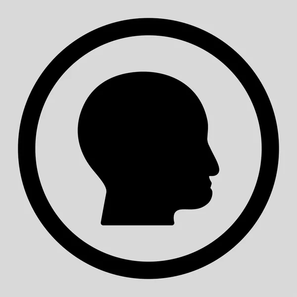 Icono vectorial redondeado cabeza calva — Archivo Imágenes Vectoriales