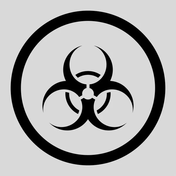 Βιολογικού κινδύνου σύμβολο σε κύκλο εικονίδιο του φορέα — Διανυσματικό Αρχείο