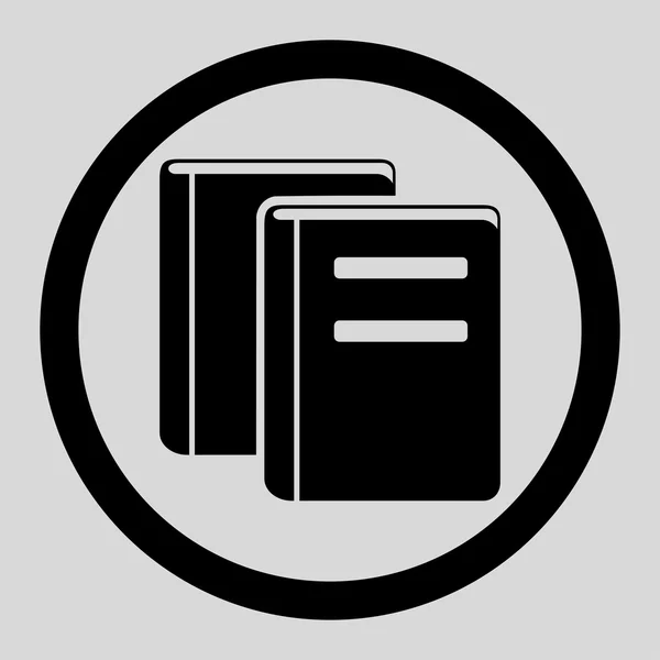 Libros Círculo Vector Icono — Vector de stock