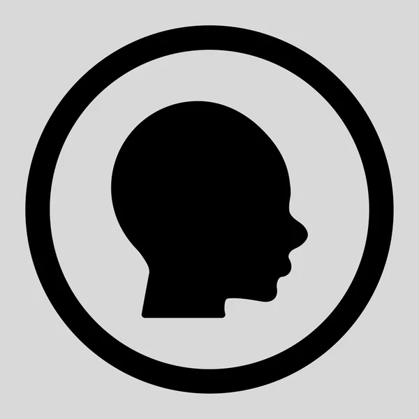 Boy Head Rounded Vector Icon — Stock Vector