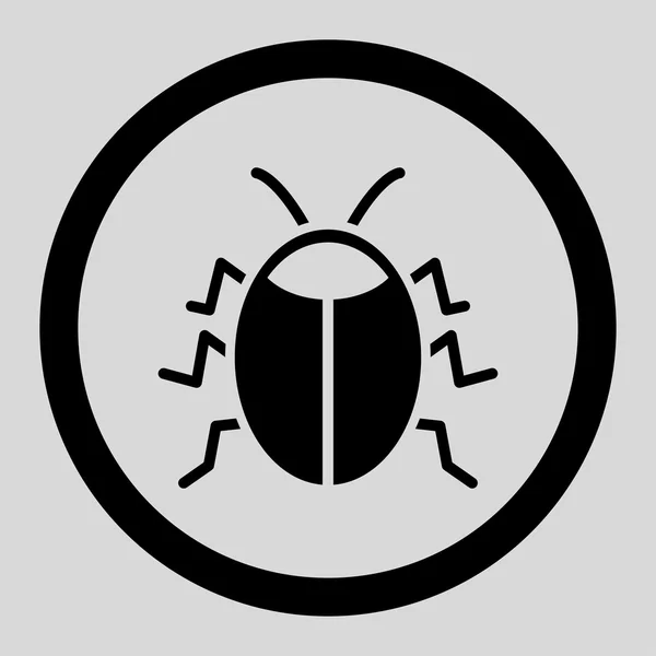 Bug εικονίδιο του φορέα σε κύκλο — Διανυσματικό Αρχείο