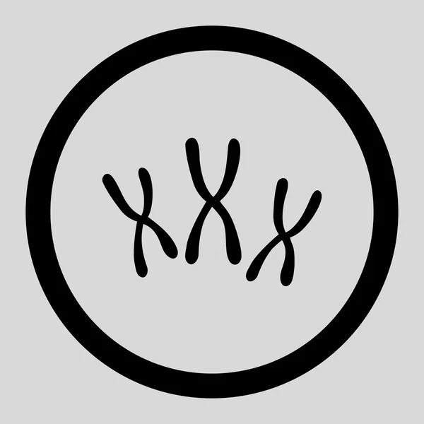Cromosomi Icona vettoriale arrotondata — Vettoriale Stock