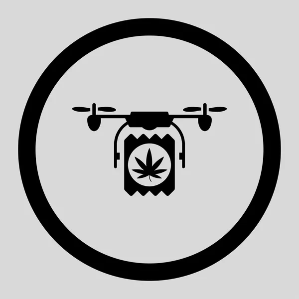 Therapie Luft Drohne Lieferung eingekreisten Vektor-Symbol — Stockvektor