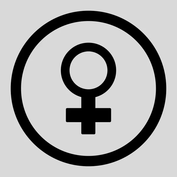 Simbolul feminin Circled Vector Icon — Vector de stoc