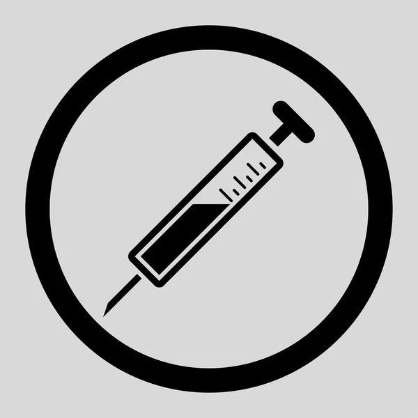 Ícone de vetor circulado por injeção —  Vetores de Stock