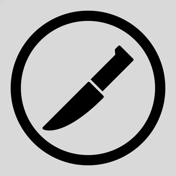 Messer kreiste Vektor-Symbol — Stockvektor
