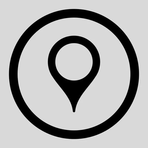 Mappa Marker Icona vettoriale cerchiata — Vettoriale Stock