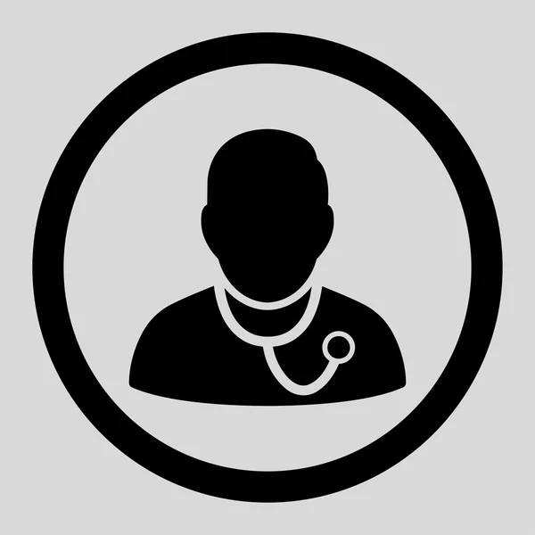 Νοσοκόμος σε κύκλο εικονίδιο του φορέα — Διανυσματικό Αρχείο