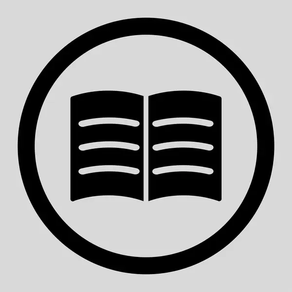 Open Book Icona vettoriale arrotondata — Vettoriale Stock