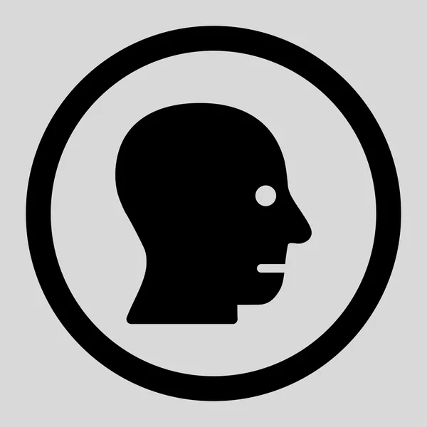 Icono vectorial circular de la cabeza de la enfermedad — Vector de stock