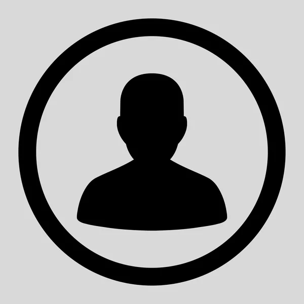 Ícone de vetor circular retrato — Vetor de Stock