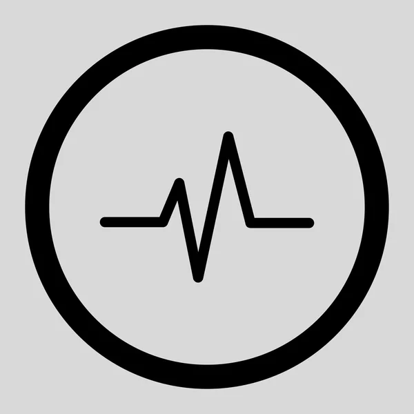 EKG yuvarlak vektör simgesi — Stok Vektör