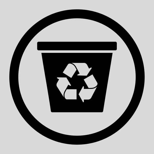 Recycle Bin Circled Vector Icon — Stock Vector