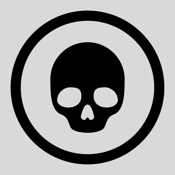 Totenkopf gerundetes Vektorsymbol — Stockvektor