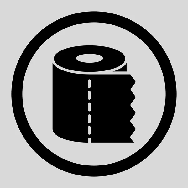 Rollo de papel higiénico Icono vectorial circular — Archivo Imágenes Vectoriales