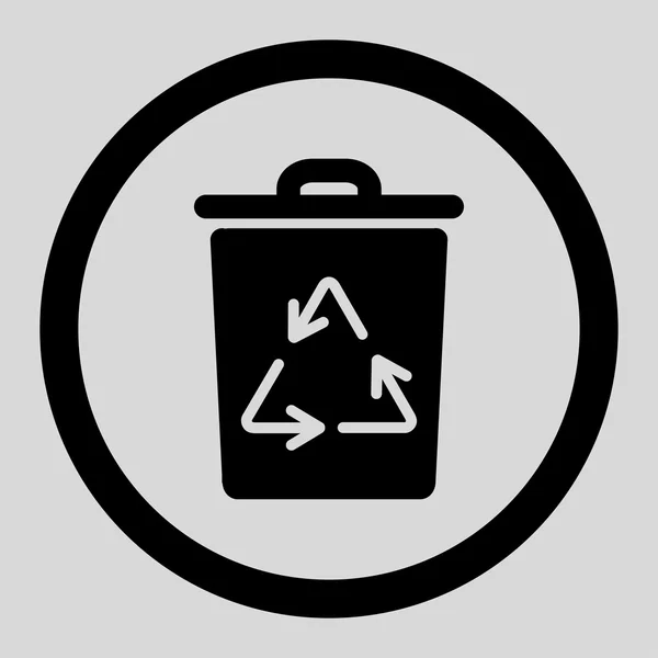 Trashcan Circled Vector Icon — Stockvector