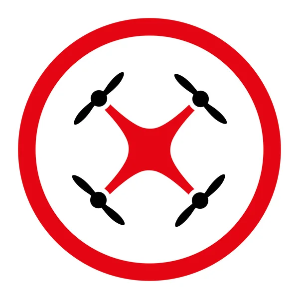 Drone Circled Vector Icon — Stock Vector