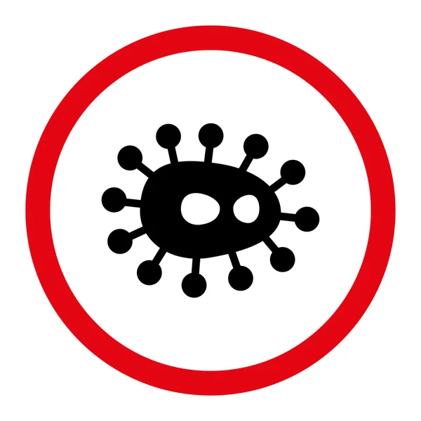 Icône vectorielle entourée de bactéries — Image vectorielle