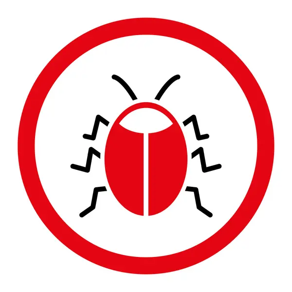 Böcek yuvarlak vektör simgesi — Stok Vektör