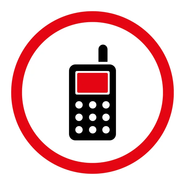 Cell Telephone Circled Vector Icon — Stock Vector