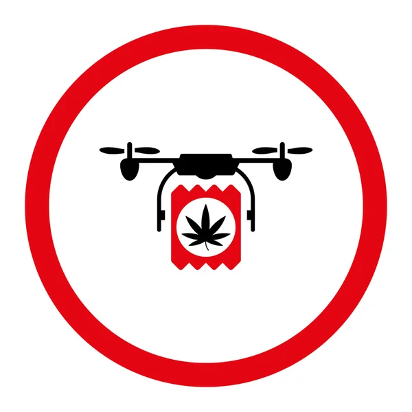 Pharmaceutical Air Drone Shipment Rounded Vector Icon — Stockvector