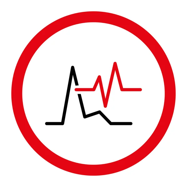 EKG daire içinde vektör simgesi — Stok Vektör