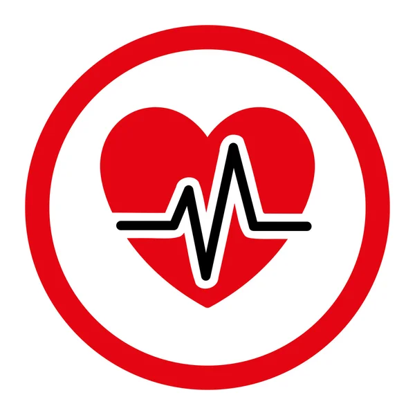 Heart Diagram Rounded Vector Icon — Stock Vector