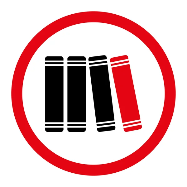 Library Books Circled Vector Icon — Stockvector