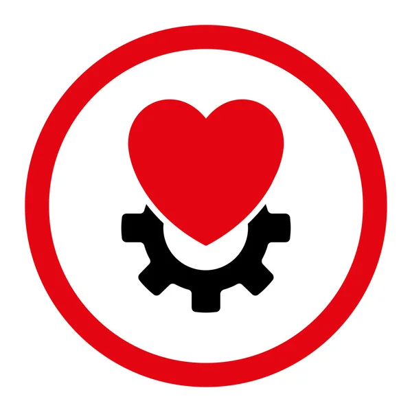 Icona vettoriale arrotondata cuore meccanico — Vettoriale Stock