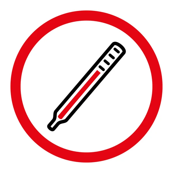Medical Thermometer Circled Vector Icon — ストックベクタ