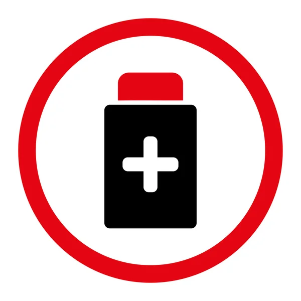 Medication Bottle Circled Vector Icon — ストックベクタ